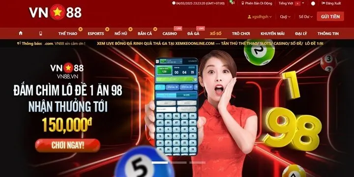 Tỷ lệ trả thưởng lô đề VN88 hấp dẫn ra sao?